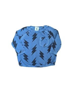🩵4/$20 Stem (Nordstrom) Blue‎ Lightning Bolt Long Sleeve Shirt 6m